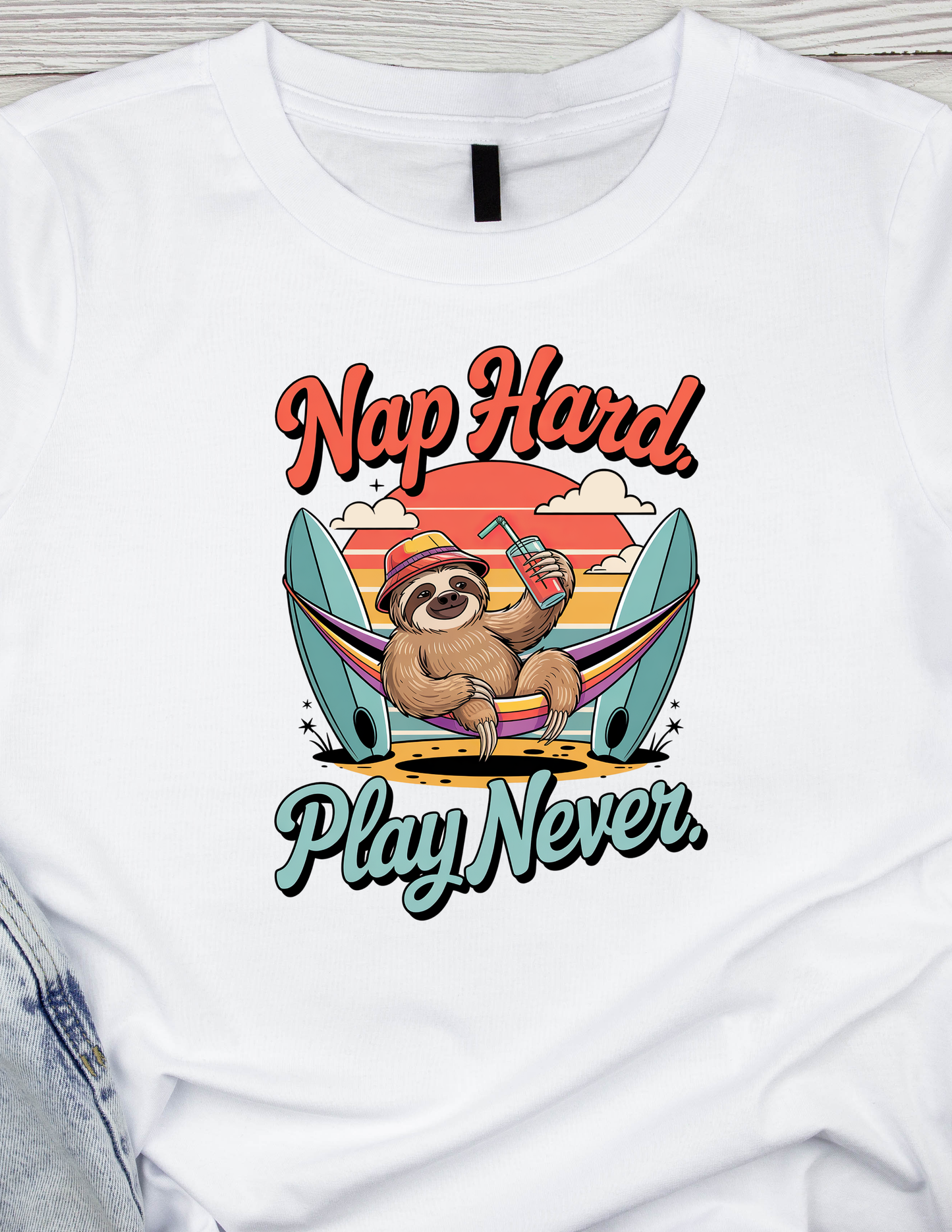 Nap Hard, Play Never -DTF TRANSFER Prints 10 x 10 inches