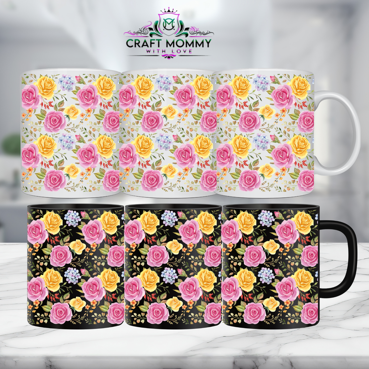 Floral 18- 11oz mug UV DTF Mug wrap