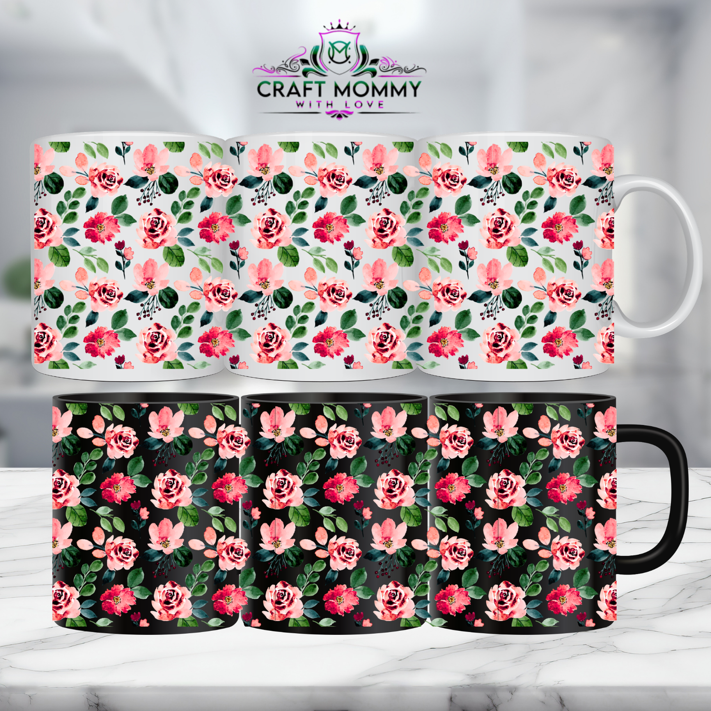 Floral 29- 11oz mug UV DTF Mug wrap