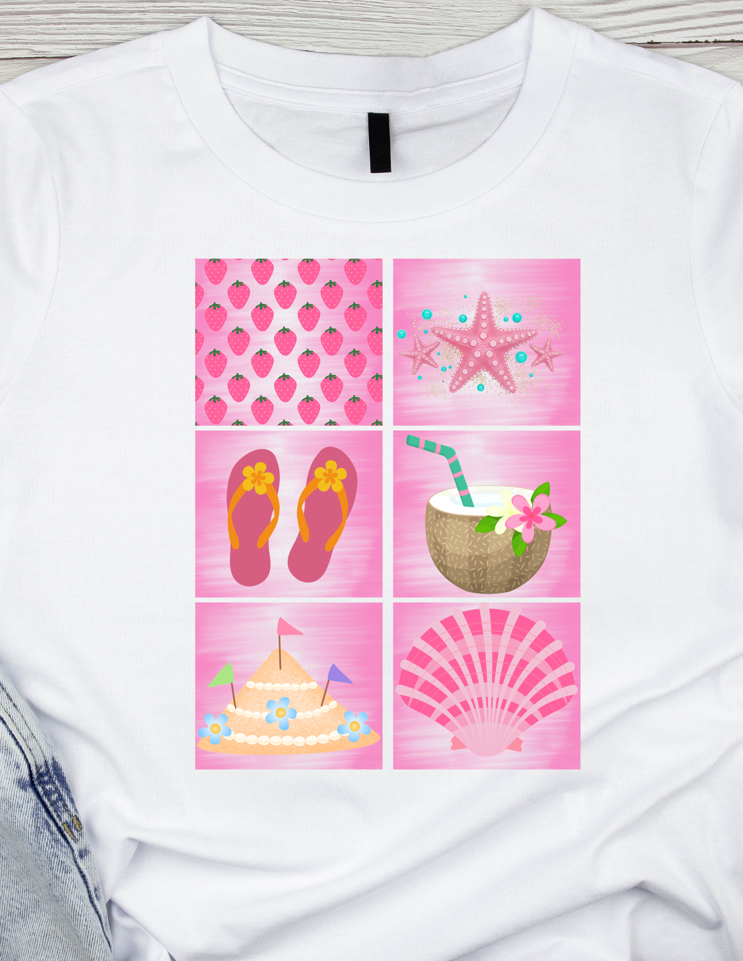 Pink Summer -DTF TRANSFER Prints 10 x 10 inches