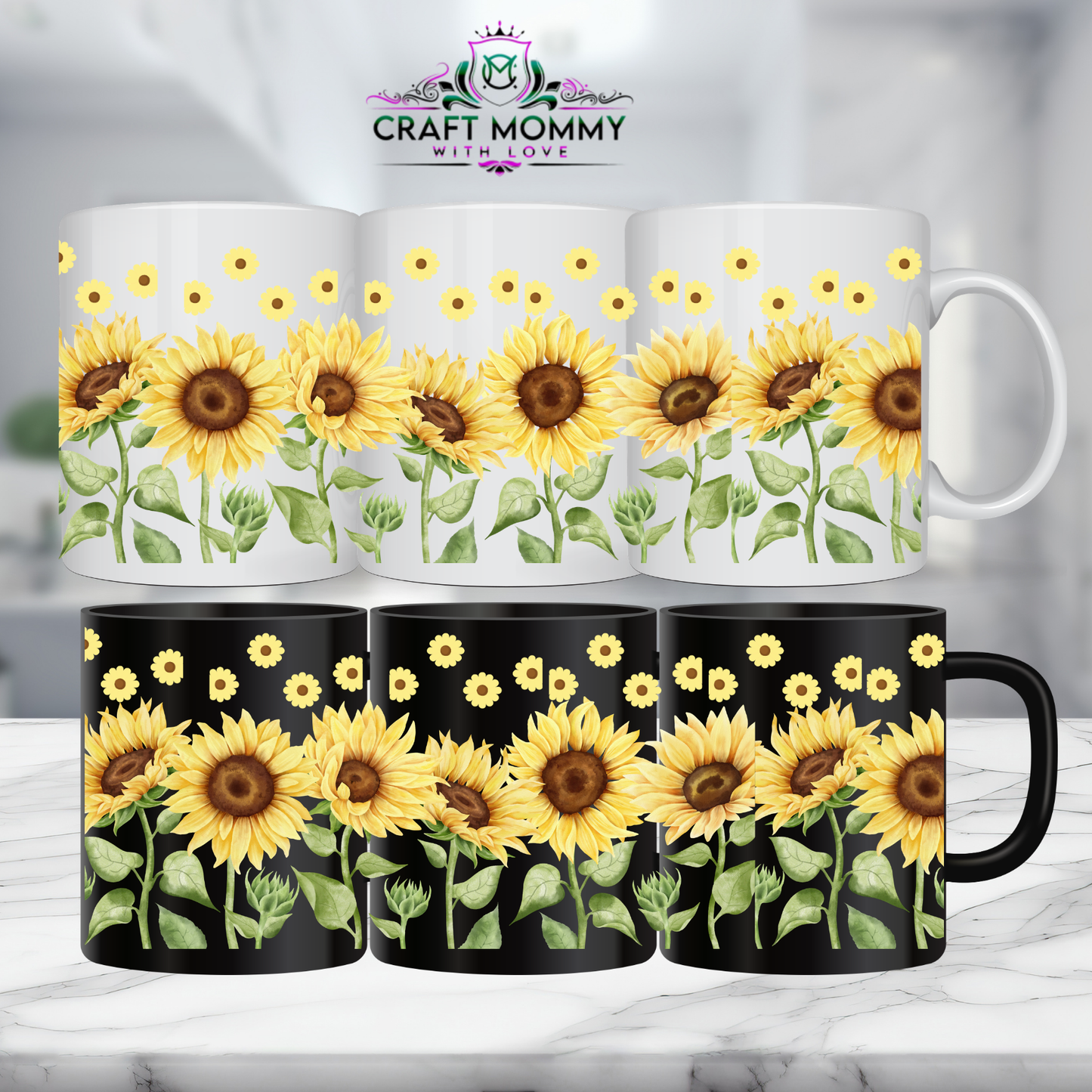 Floral 8 - 11oz mug UV DTF Mug wrap