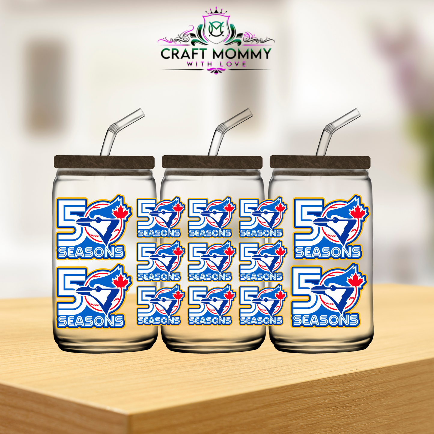 Blue Jays 50th Season 002 - 16oz UV DTF wrap