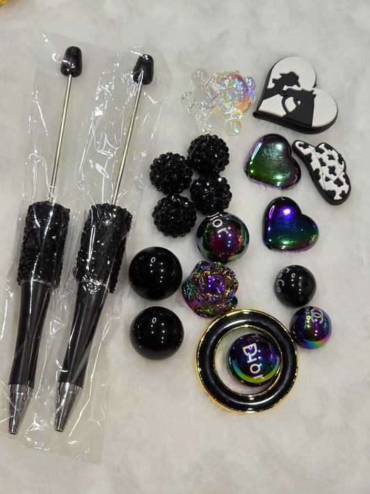 DIY Beadable pens Kit Fancy Black