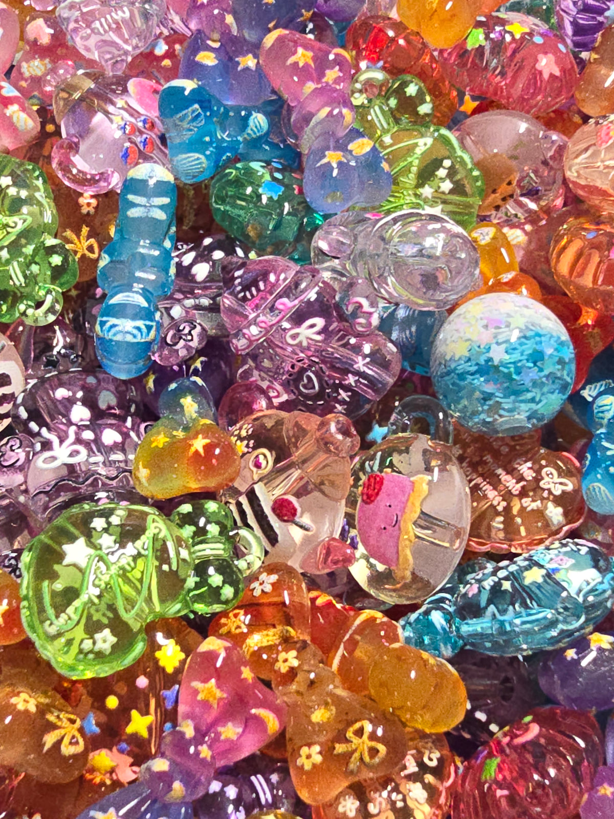 Character Theme Mix Beads- clear cutesy bead mix