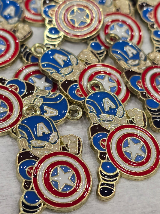 Captain America- Metal Charm Pendant