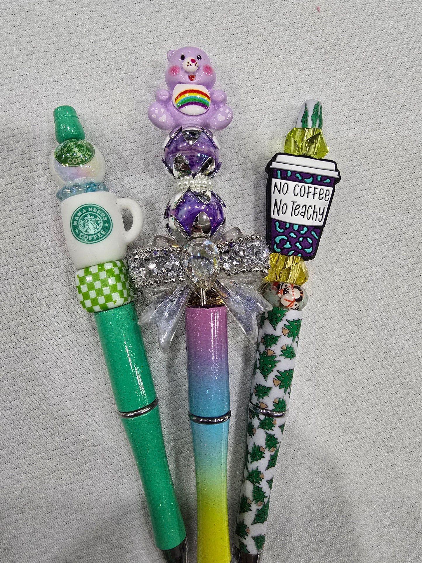 Beadable pen 3pcs mix bundle-Coffee,Bear and No coffee no teachy