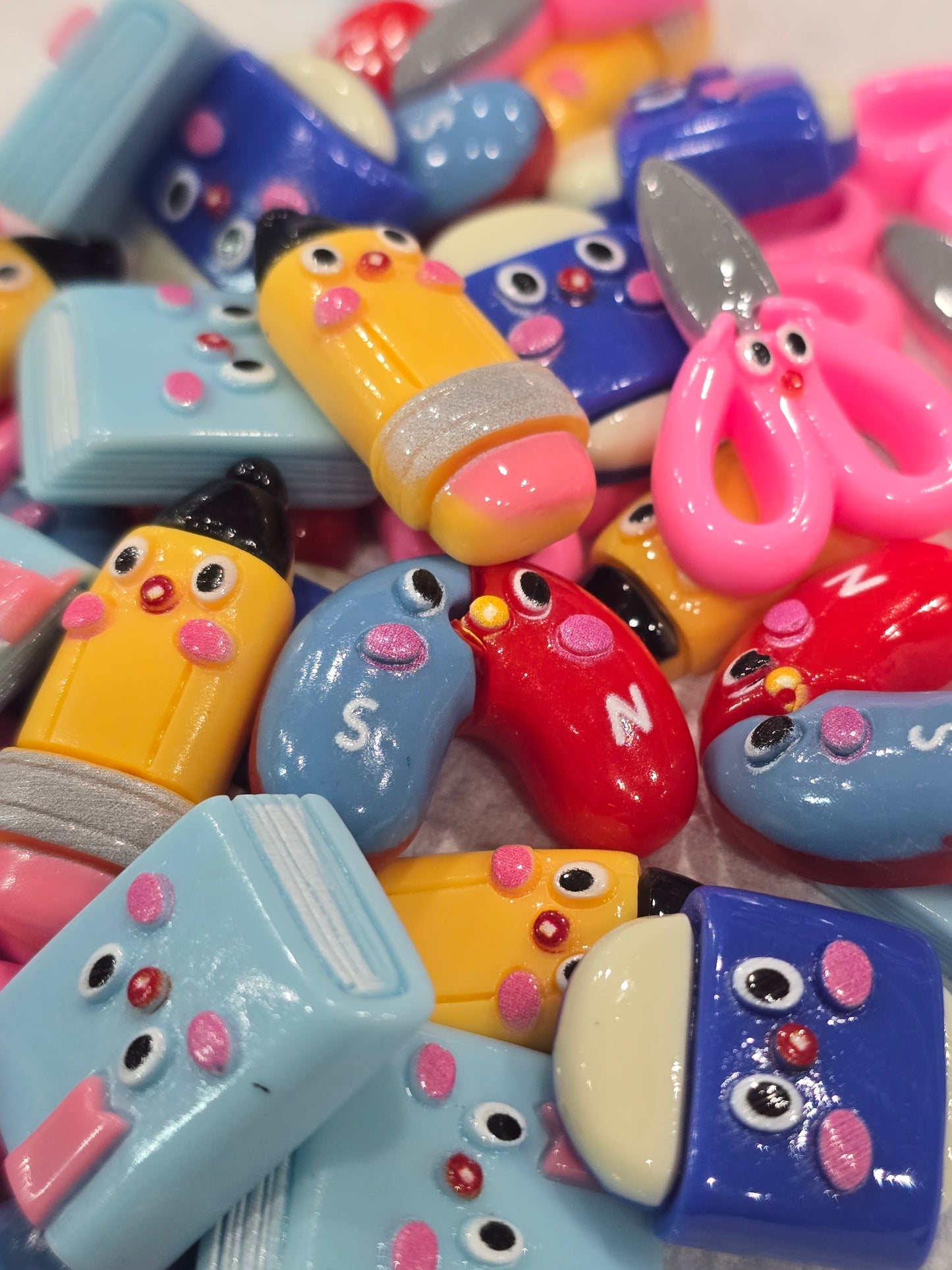 School supplies charms