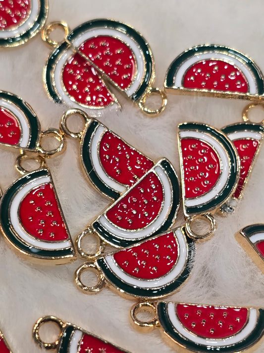 Gold Waterlemon -Metal Charm Pendant