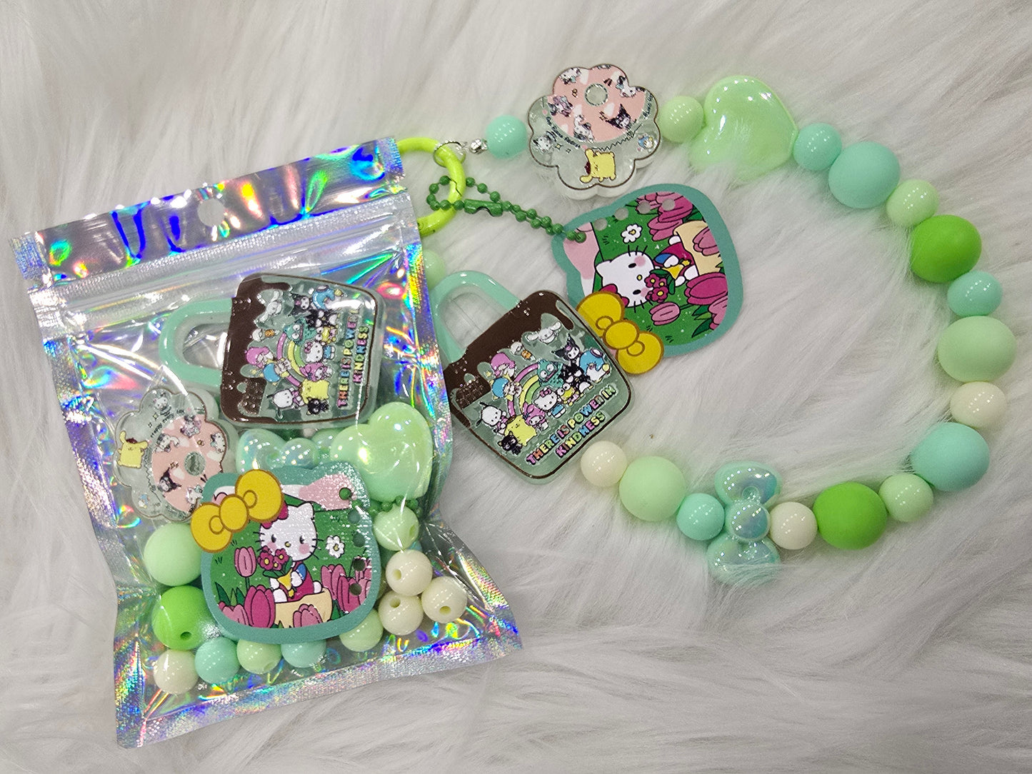 DIY Phone & Bag Keychain Kit - Green HK