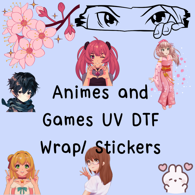 Animes/Games UV DTF Wrap Stickers