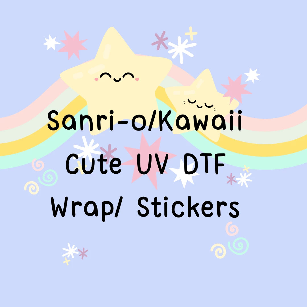 Sanri-o Kawaii Cute UV DTF Wrap Stickers