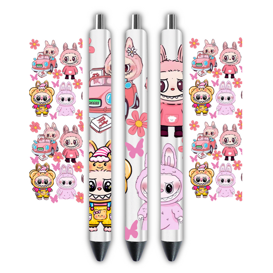 Pink LaBuBu- Pen wrap 1.3 x 4.3 inches