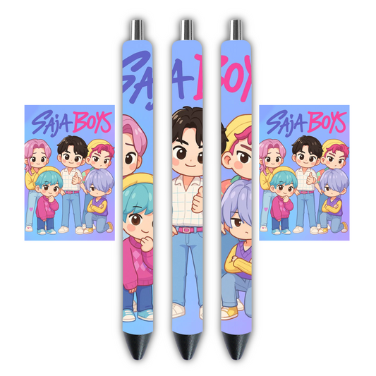 saja boys 003 Kpop Demon hunter - Pen wrap 1.3 x 4.3 inches