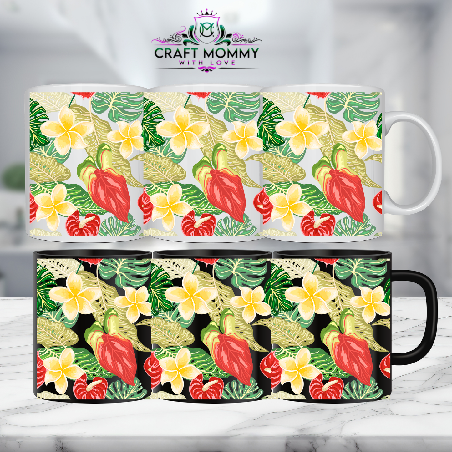 Floral 11- 11oz mug UV DTF Mug wrap
