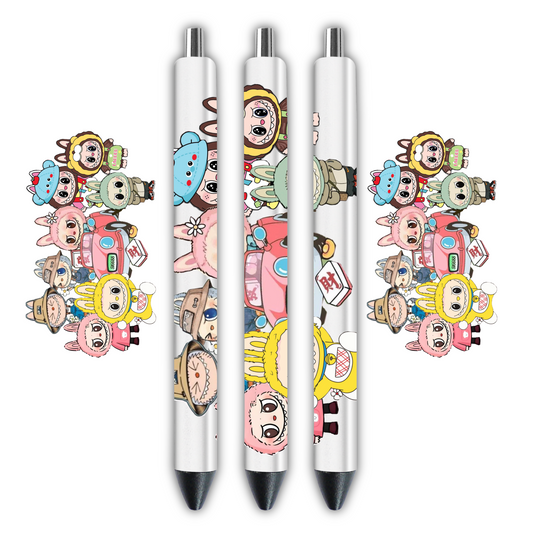 labubu car group - Pen wrap 1.3 x 4.3 inches