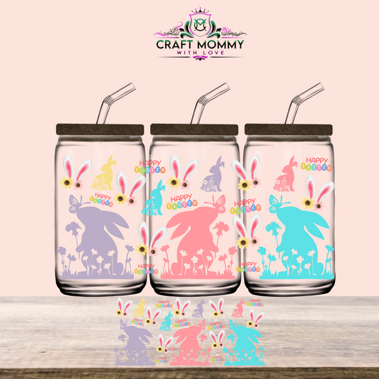 Easter Collection UV DTF Wrap 16oz - Pastel Color bunny