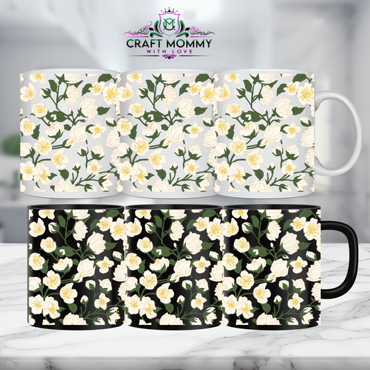 Floral 16- 11oz mug UV DTF Mug wrap