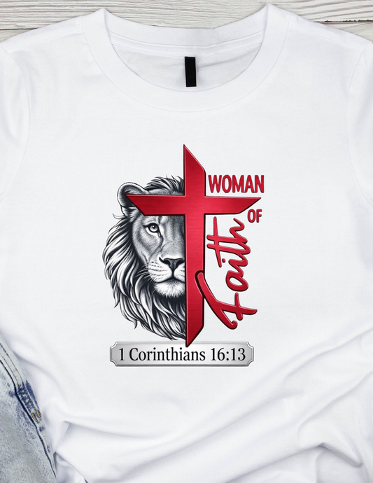 Woman of Faith red cross  -  DTF TRANSFER Prints 8 x 6 inches