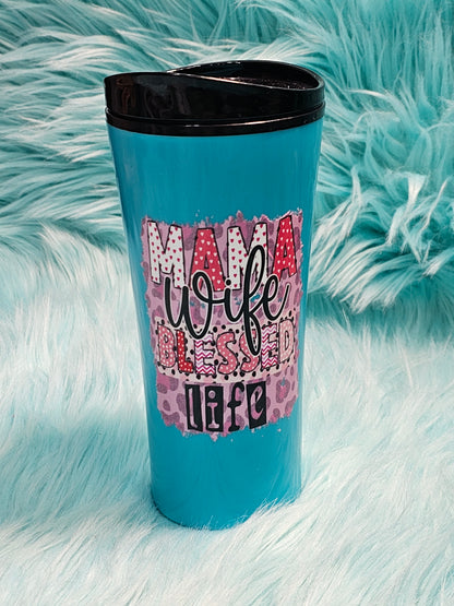 Teal Coffee Tumbler 20 0z Hello kitty