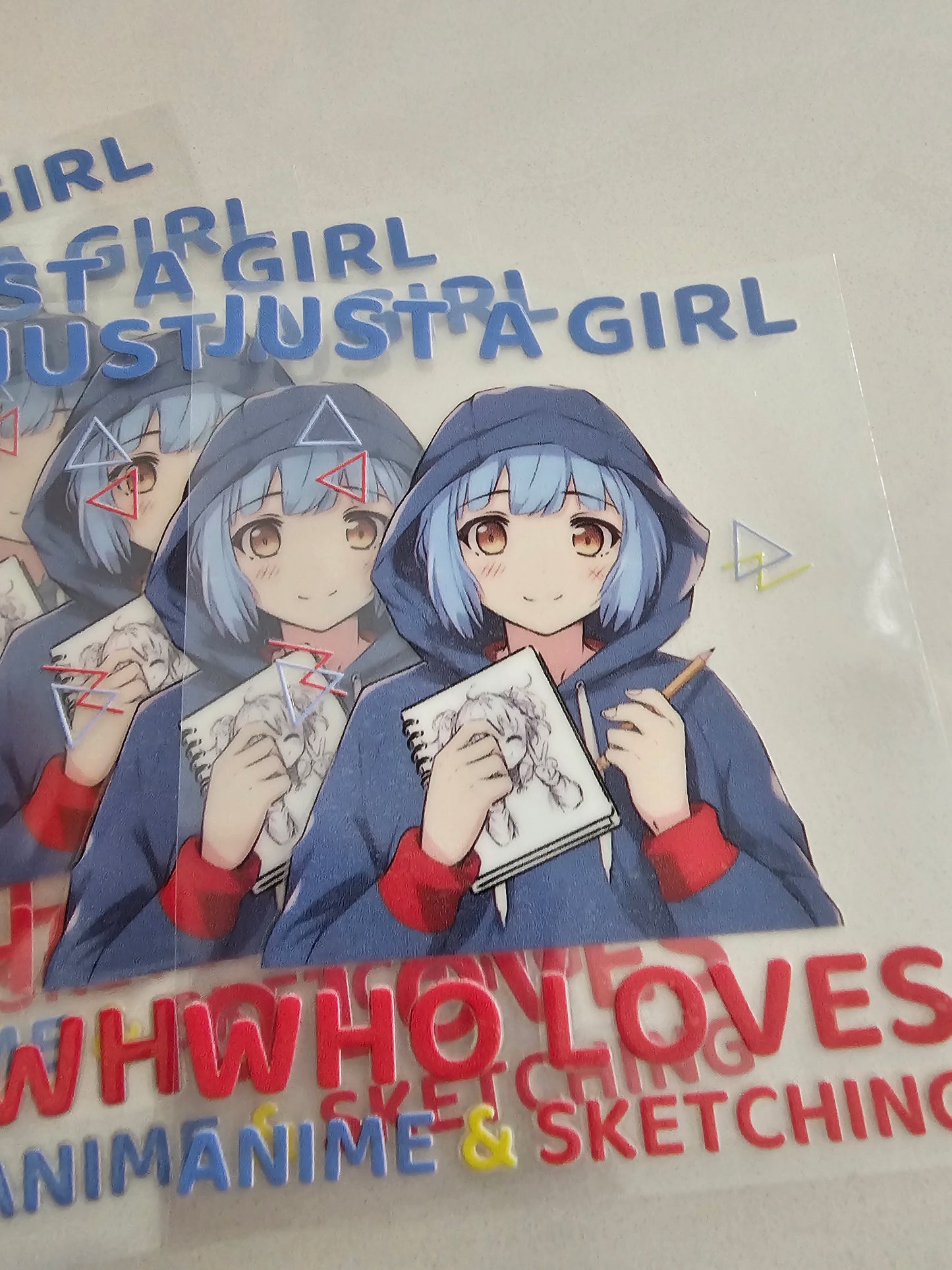 Just a girl who loves Anime and sketching -   UV DTF Decal
