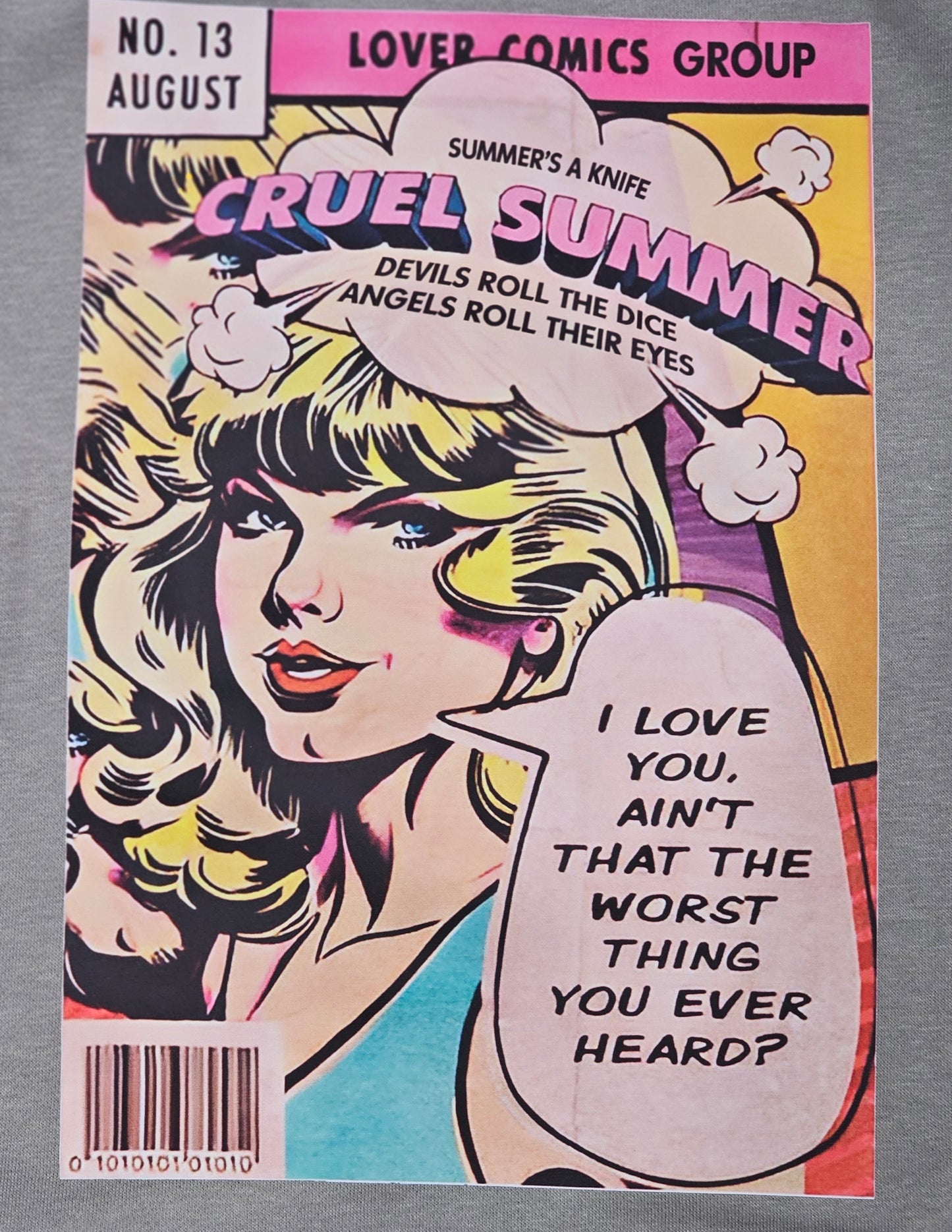 TS comic cruel summer 10 x 13- inches DTF Transfer
