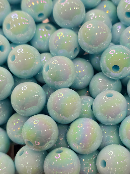 Light blue 16mm Acrylic AB beads