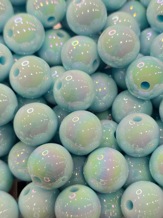 Light blue 16mm Acrylic AB beads