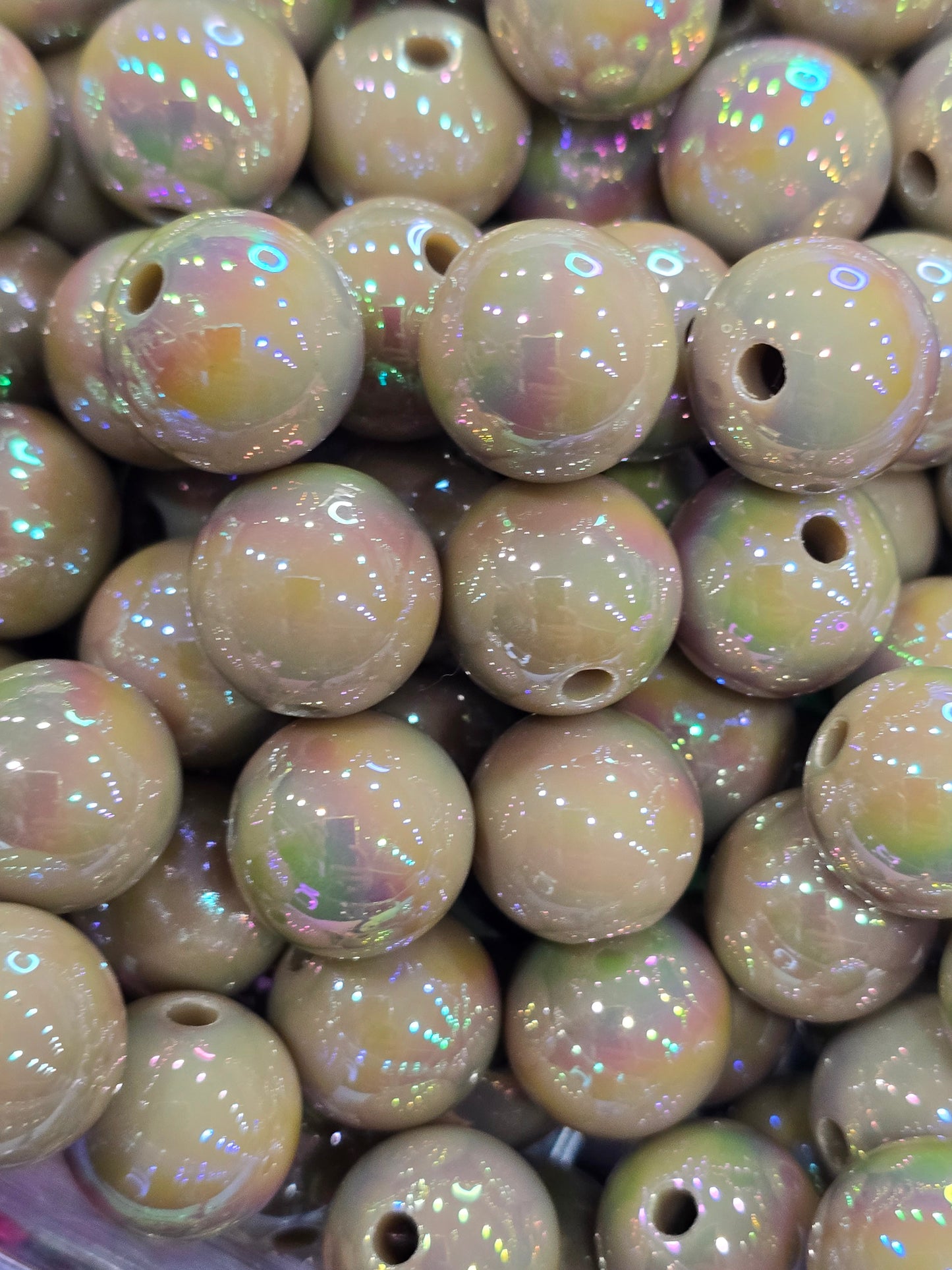 Brown 16mm Acrylic AB beads (Copy)