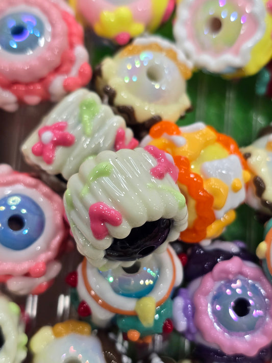 Mix color Hand Painted beads 16mm