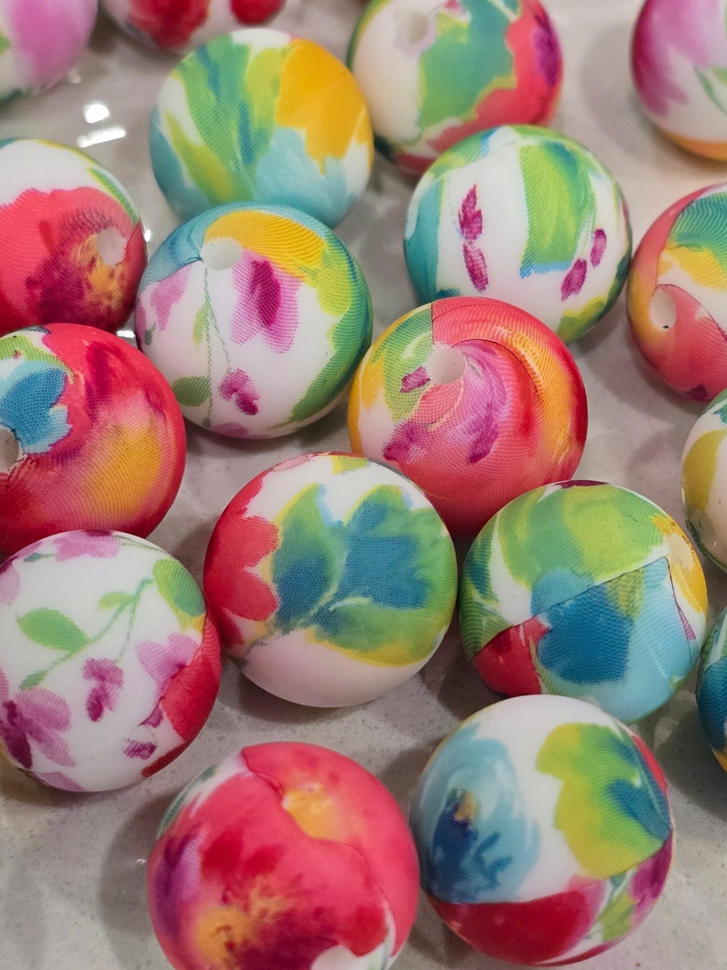 15mm Silicon abstract flower