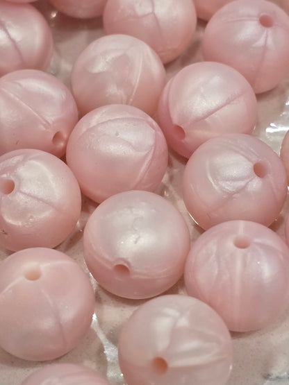 15mm Silicon metallic baby pink