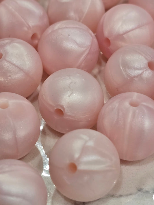 15mm Silicon metallic baby pink