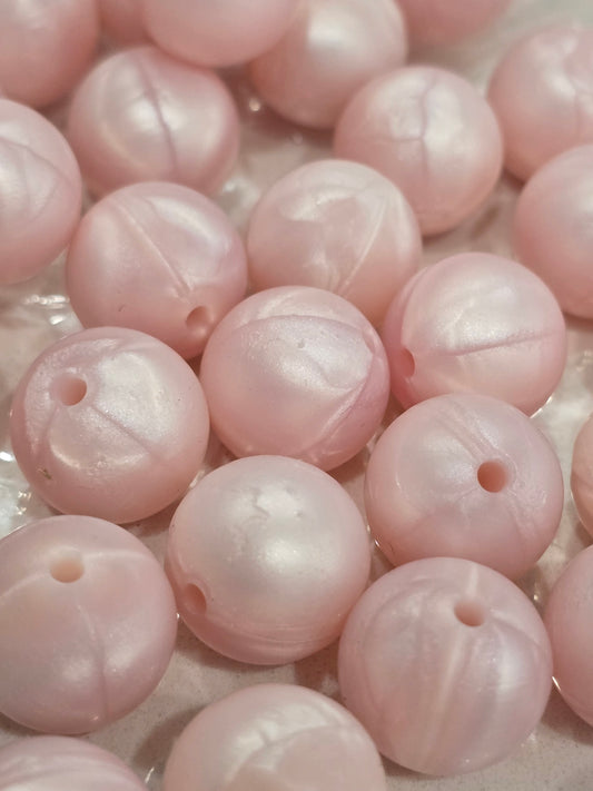15mm Silicon metallic baby pink