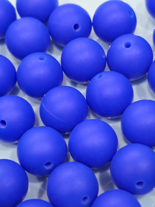 15mm Silicon solid royal blue