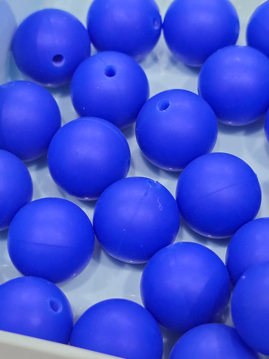 15mm Silicon solid royal blue