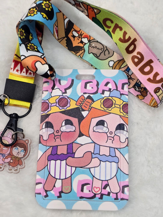 ID holder lanyard- crybaby