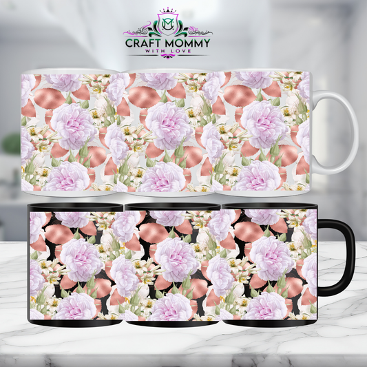 Floral 20- 11oz mug UV DTF Mug wrap