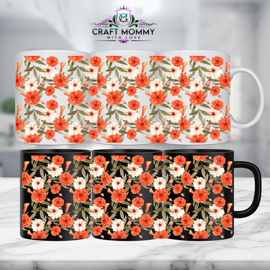 Floral 21- 11oz mug UV DTF Mug wrap