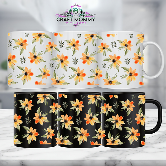 Floral 24- 11oz mug UV DTF Mug wrap