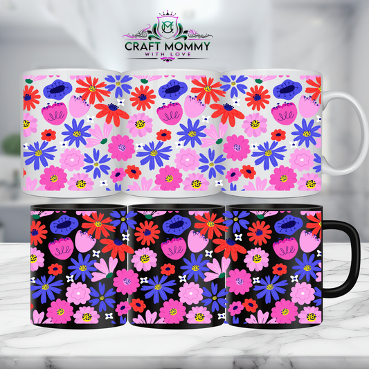 Floral 26- 11oz mug UV DTF Mug wrap
