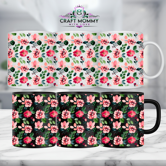 Floral 29- 11oz mug UV DTF Mug wrap
