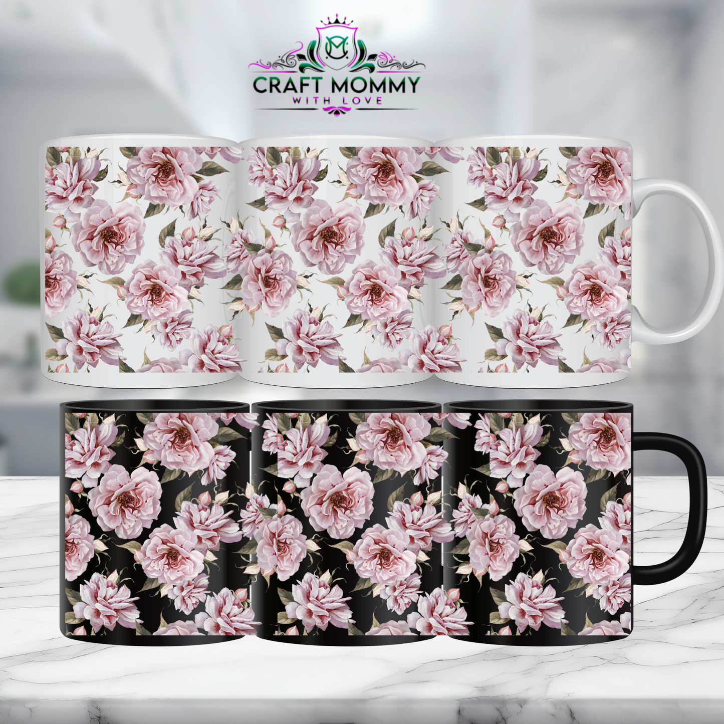 Floral 30- 11oz mug UV DTF Mug wrap