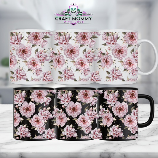 Floral 30- 11oz mug UV DTF Mug wrap