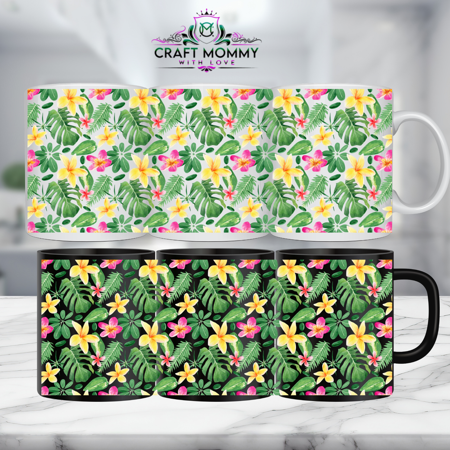 Floral 31- 11oz mug UV DTF Mug wrap