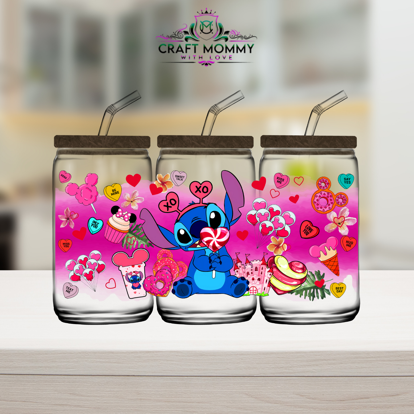 Blue Alien Valentine Series batch 2 / 001-010 UV DTF WRAP 16OZ