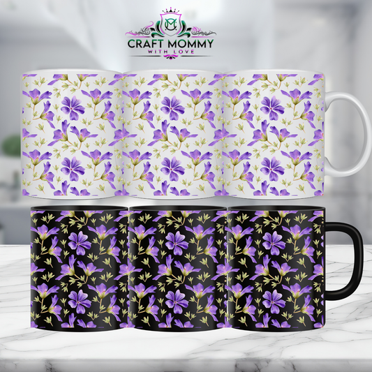 Floral 34- 11oz mug UV DTF Mug wrap