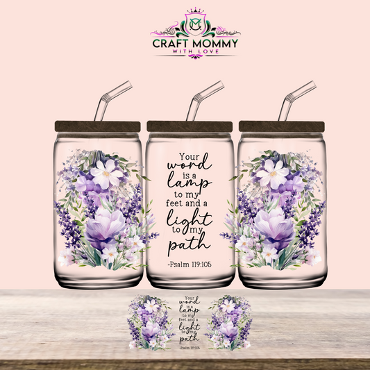 Psalm 119:105 - UV DTF Wrap 16 oz