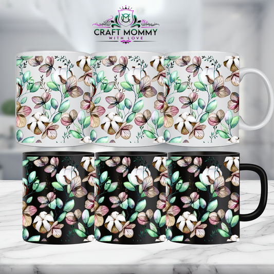Floral 39- 11oz mug UV DTF Mug wrap