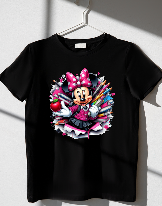Girl Mouse back to school -  DTF TRANSFER Prints