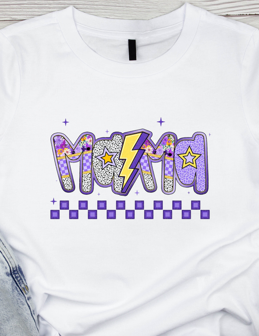 Mama Purple retro-  DTF TRANSFER Prints 10 x 6 inches